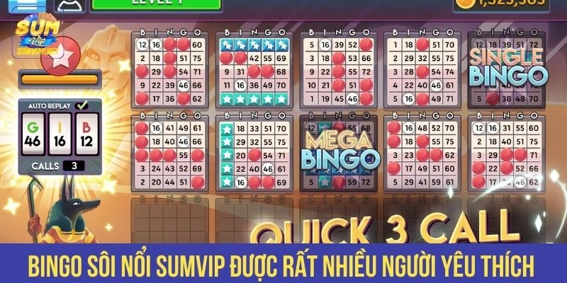 Bingo sôi nổi SUMVIP được rất nhiều người yêu thích 