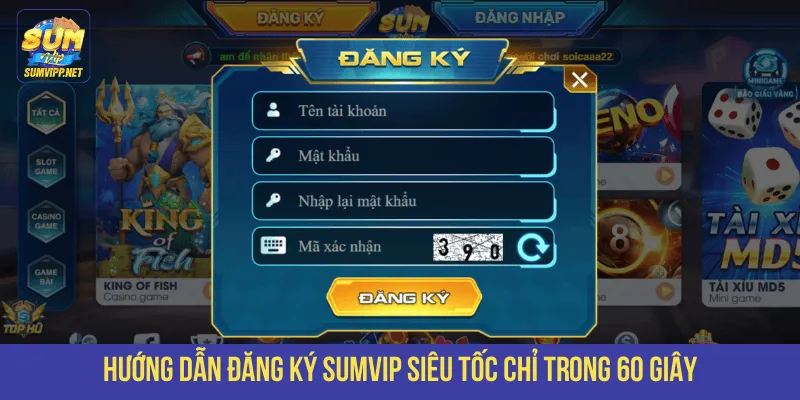Hướng dẫn đăng ký SUMVIP siêu tốc 