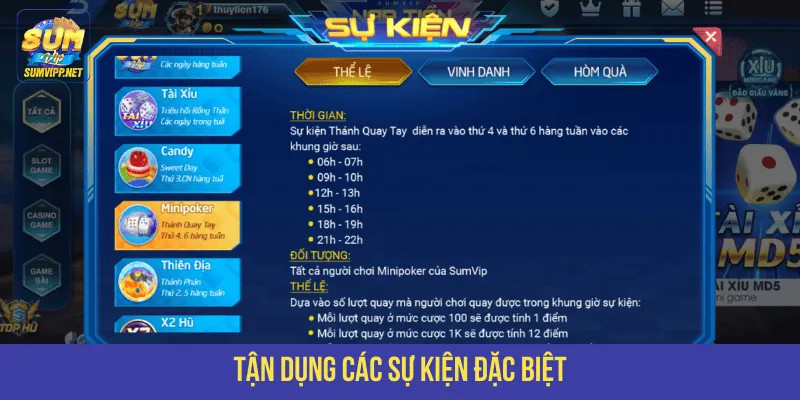 Tận dụng các sự kiện đặc biệt