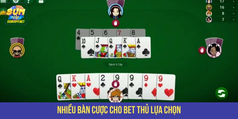 Nhiều bàn cược cho các thành viên lựa chọn 